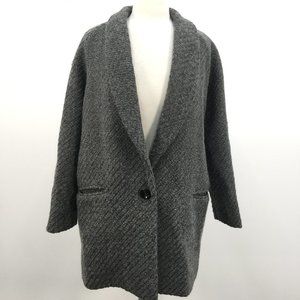 Women's Gray Wool Blend Coat